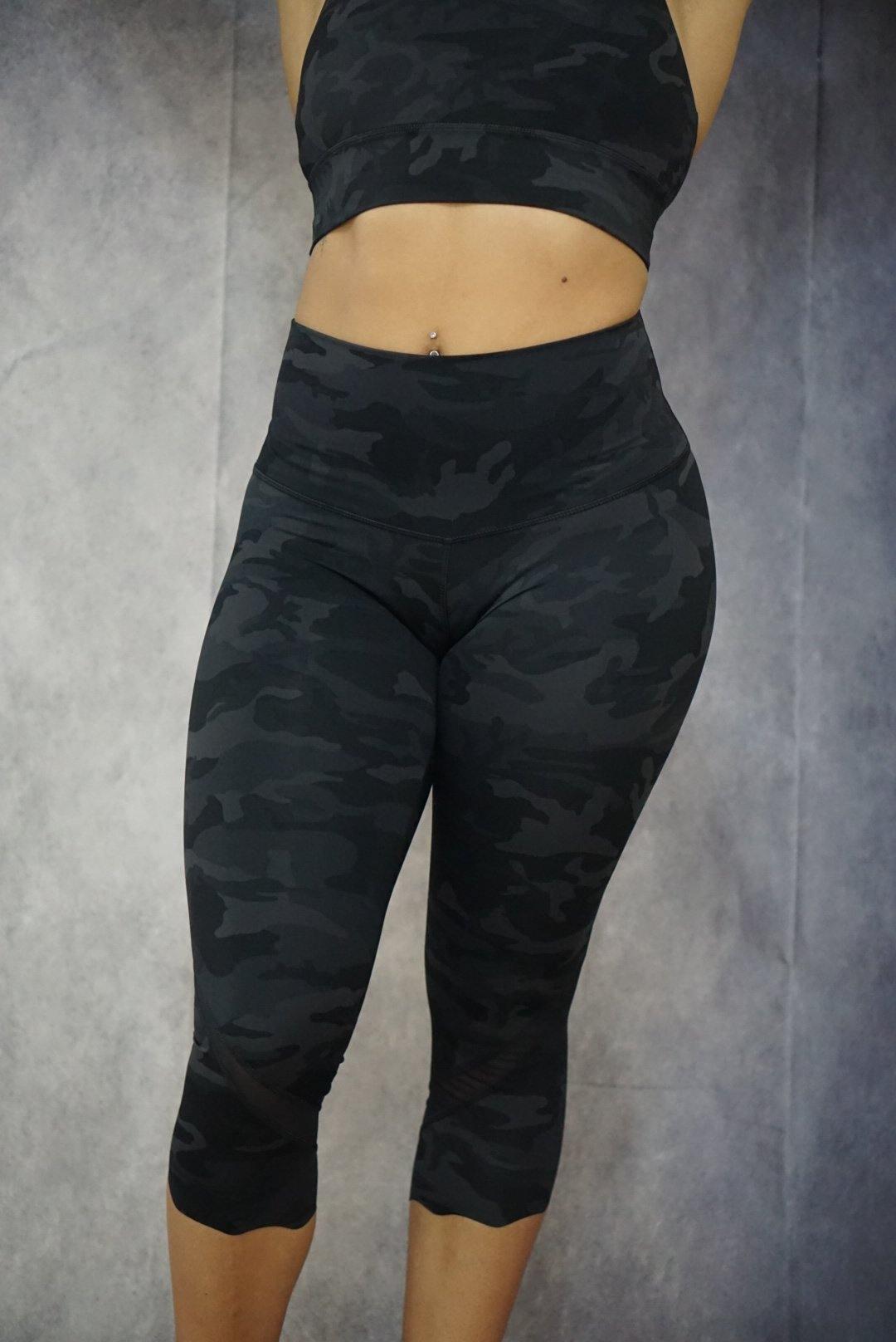 Breathless Camo Capri Mesh Gym Leggings